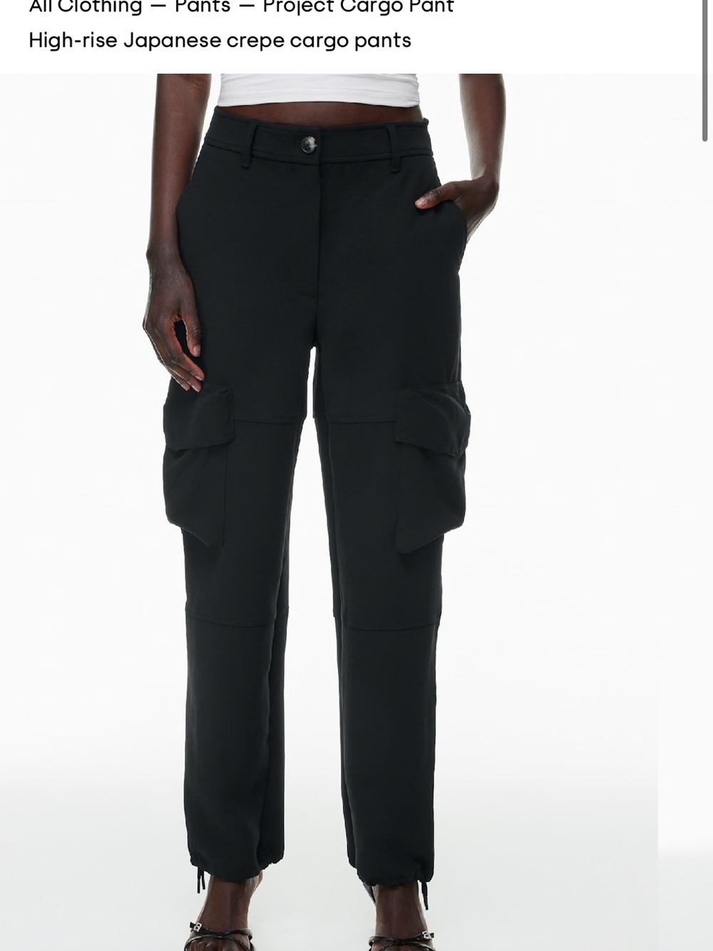 Aritzia Wilfred Black Cargo Trousers